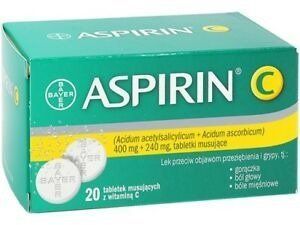 Aspirin C tabl.mus. 0,4g+0,24g 20 tabl.IR