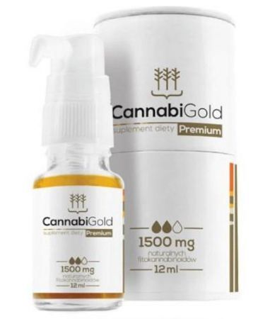 CannabiGold Premium 1500 mg olej 12 ml