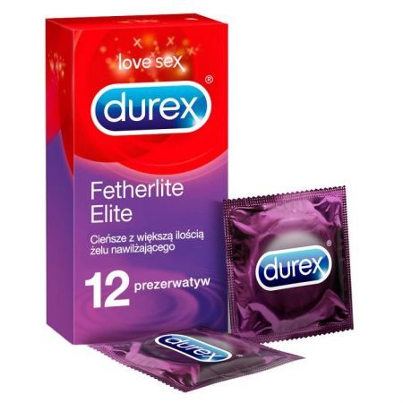 Durex Fetherlite Elite Prezerwatywy, 12 sztuk