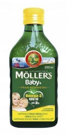 Moller's Baby+ Tran Norweski Cytrynowy 250 ml
