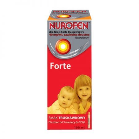 Nurofen dl/dzieci Forte truskawkowy 100 ML