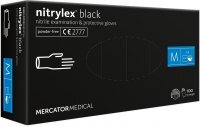 Rękawice nitryl. b/pudr. NITRYLEX BLACK n.M