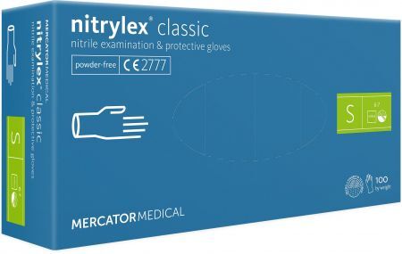 Rękawice nitryl. b/pudr. NITRYLEX CLASSIC S