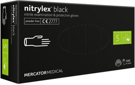 Rękawice nitryl. NITRYLEX BLACK S 100 szt