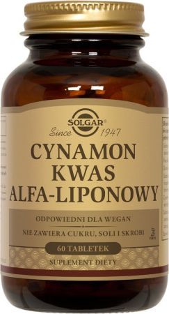 SOLGAR Cynamon i kwas alfa-lipon 60tabl.