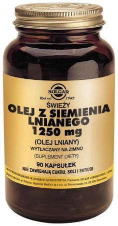 SOLGAR Olej z siemienia ln 1250 mg 90kap