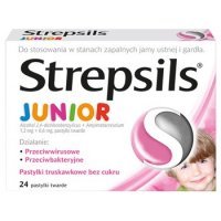 Strepsils Junior pastyl.twarde 0,6mg+1,2mg